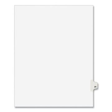 Avery® Preprinted Legal Exhibit Side Tab Index Dividers, Avery Style, 10-tab, 21, 11 X 8.5, White, 25-pack, (1021) freeshipping - TVN Wholesale